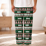 Custom Name Christmas Snowman Gifts For Families - Personalized Pajamas Pants