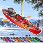 Custom Kayak Christmas Gifts for Kayaking Enthusiasts - Personalized Acrylic Ornament