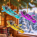 Custom Kayak Christmas Gifts for Kayaking Enthusiasts - Personalized Acrylic Ornament