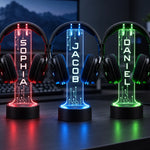 Custom Name Cyber Gaming Gifts for Gamers - Personalized Headphone Stand