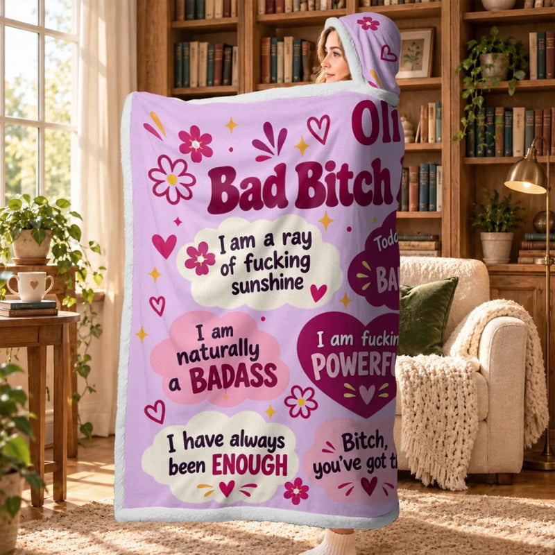 Custom Name Funny Affirmation Gifts for Women - Personalized Snuggle Blanket