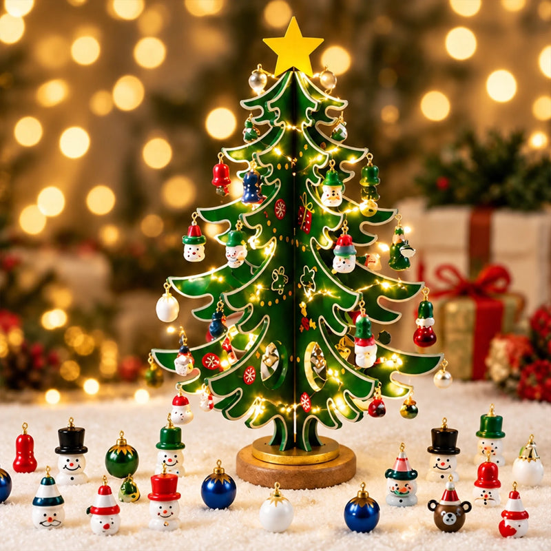 24 Days Surprise Xmas Gifts - Christmas Tree Ornaments Advent Calendar