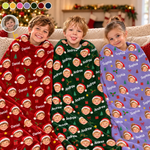 Custom Photo Name Christmas Gifts for Kids - Personalized Blanket