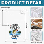 Custom Name Funny Fishing Legend Gifts for Men - Personalized Kitchen Towel