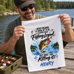 Custom Name Funny Fishing Legend Gifts for Men - Personalized Kitchen Towel