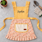 Custom Name Floral Gardening Gifts For Women - Personalized Flower Apron