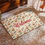 Custom Pet Photo Christmas Welcome Gifts For Dog And Cat Lovers - Personalized Decorative Mat