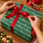Custom Name Christmas Gift Wrap - Personalized Wrapping Paper