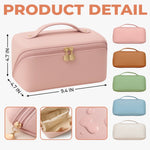 Custom Name Butterfly Wildflower Gifts For Women - Personalized PU Leather Travel Toiletry Bag