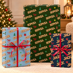 Custom Christmas Name Pattern for Family Presents - Personalized Wrapping Paper
