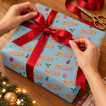 Custom Christmas Name Pattern for Family Presents - Personalized Wrapping Paper