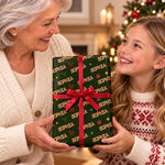 Custom Christmas Name Pattern for Family Presents - Personalized Wrapping Paper
