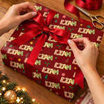 Custom Name Christmas Present Pattern for Family Gifts - Personalized Wrapping Paper