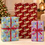 Custom Name Christmas Present Pattern for Family Gifts - Personalized Wrapping Paper