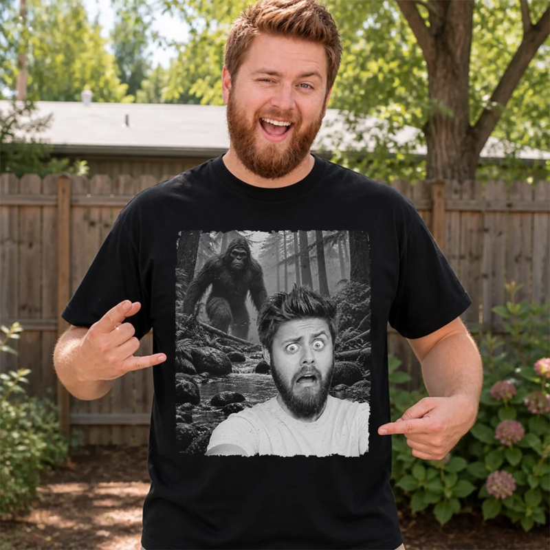 Custom Photo Funny Gorilla Prank Gifts for Men - Personalized Comfort T-Shirt