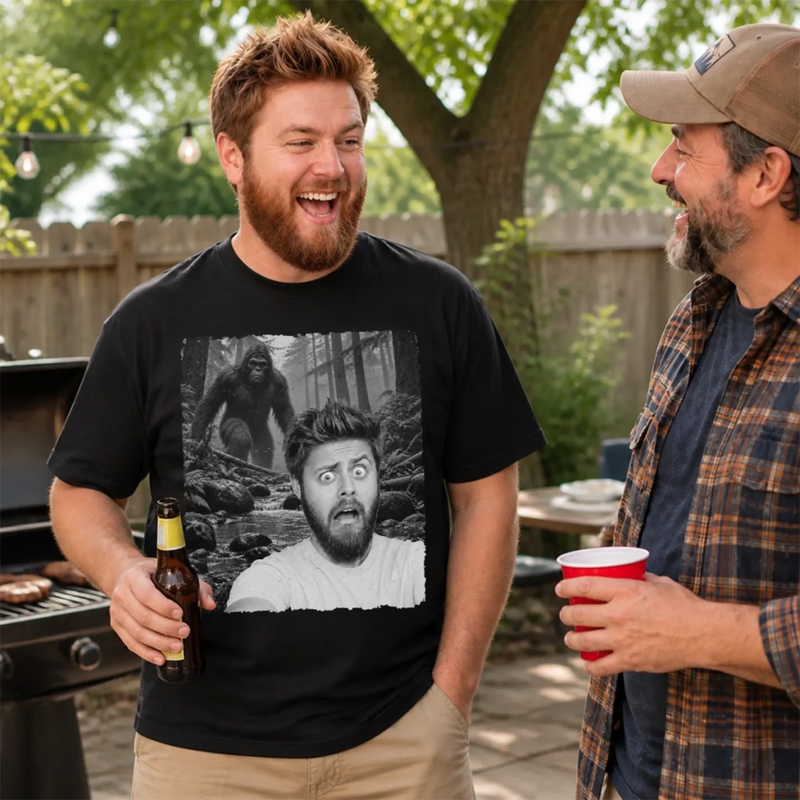 Custom Photo Funny Gorilla Prank Gifts for Men - Personalized Comfort T-Shirt