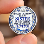 Custom Name Sister Gifts - Personalized Pocket Hug Token