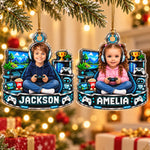 Custom Photo Gamer Christmas Gifts - Personalized Acrylic Ornament