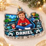 Custom Photo Gamer Christmas Gifts - Personalized Acrylic Ornament