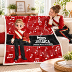 Custom Name Marching Band Gifts For Kids - Personalized Blanket