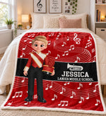 Custom Name Marching Band Gifts For Kids - Personalized Blanket