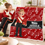 Custom Name Marching Band Gifts For Kids - Personalized Blanket