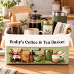 Custom Name Coffee And Tea Gifts For Families - Personalized Storage Basket