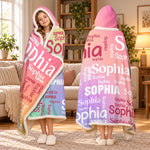 Custom Name Colorful Gifts For Kids - Personalized Snuggle Blanket