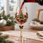 Custom Christmas Santa Snowman Wine Glasses Gifts For Family - Personalized Christmas Wine Glasses Set