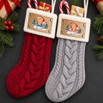 Custom Photo Christmas Gifts for Kids - Personalized Leather Patch Stockings