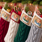 Custom Photo Christmas Gifts for Kids - Personalized Leather Patch Stockings