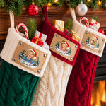 Custom Photo Christmas Gifts for Kids - Personalized Leather Patch Stockings