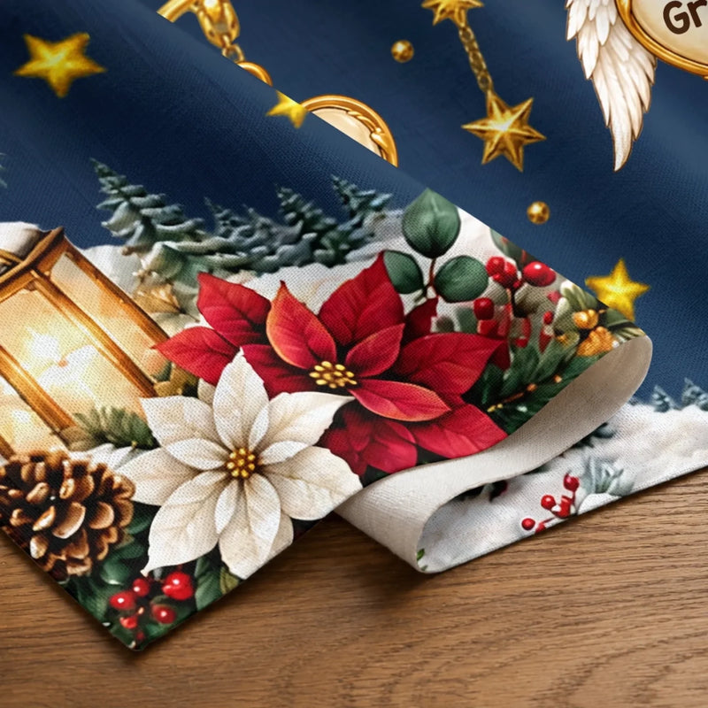 Custom Name Christmas Memorial Angel Decor - Personalized Table Runner