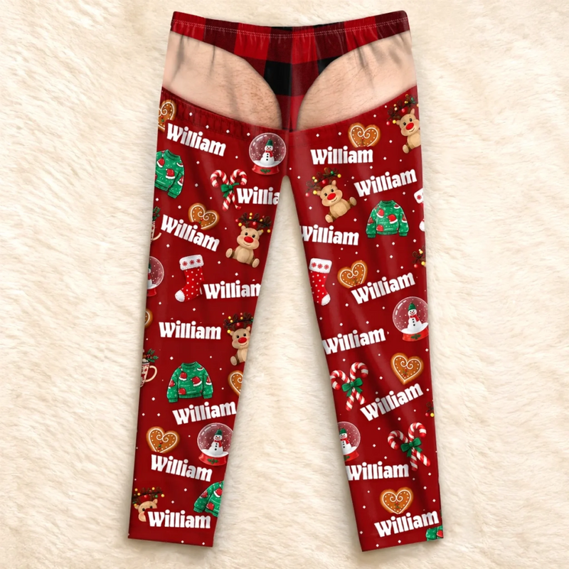 Custom Funny Name Christmas Gifts For Men - Personalized Pajamas Pants