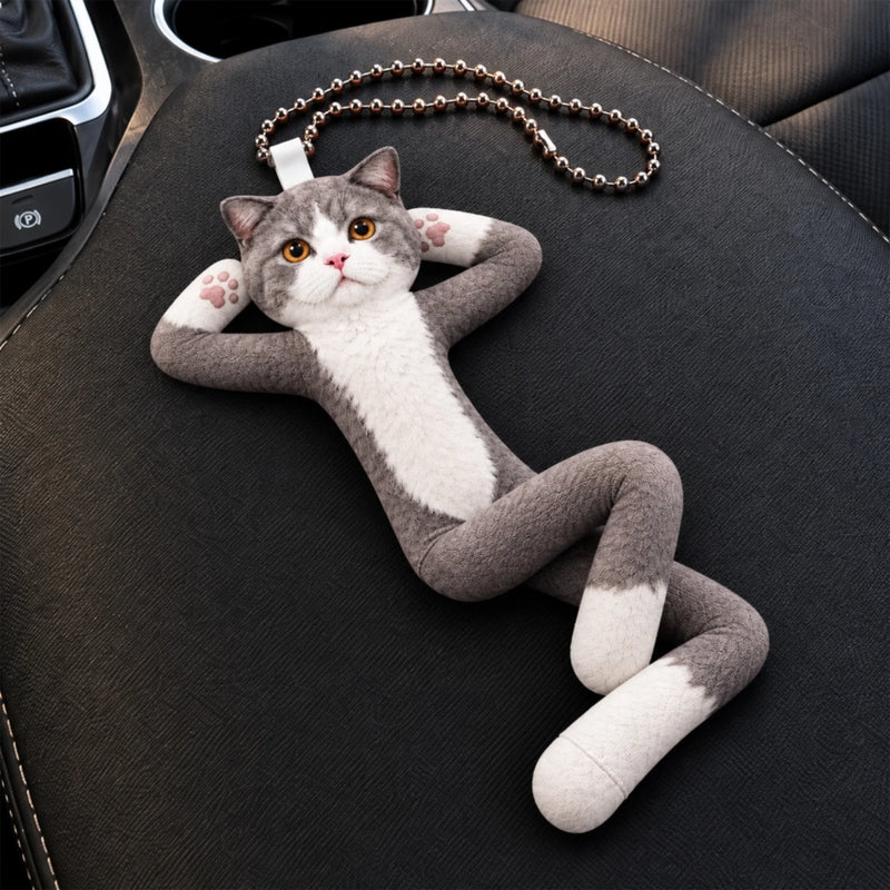 Custom Photo Funny Pet Decor Gifts For Dog Lovers - Personalized Poseable Plush Doll Car Ornament