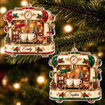 Custom Name Christmas Espresso Machine Gifts For Coffee Lovers - Personalized Acrylic Ornament