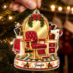 Custom Name Salon Chair Christmas Gifts For Women - Personalized Acrylic Ornament