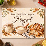 Custom Name Sourdough Baking Gifts For  Sourdough Bakers, Bread Bakers - Personalized Glass Cutting Board