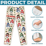 Custom Name Christmas Snowman Gifts For Grandma And Grandpa - Personalized Pajamas Pants