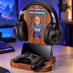 Custom Name Gaming Gifts for Boys - Personalized Wooden Headset Stand