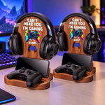 Custom Name Gaming Gifts for Gamers - Personalized Wooden Headset Stand