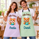 Custom Name Little Baker Gifts for Kids - Personalized Apron With Pocket