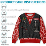 Custom Photo Biker Christmas Gifts for Men - Personalized Ugly Sweatshirt