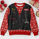 Custom Photo Biker Christmas Gifts for Men - Personalized Ugly Sweatshirt