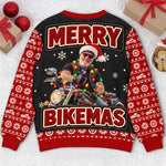 Custom Photo Biker Christmas Gifts for Men - Personalized Ugly Sweatshirt
