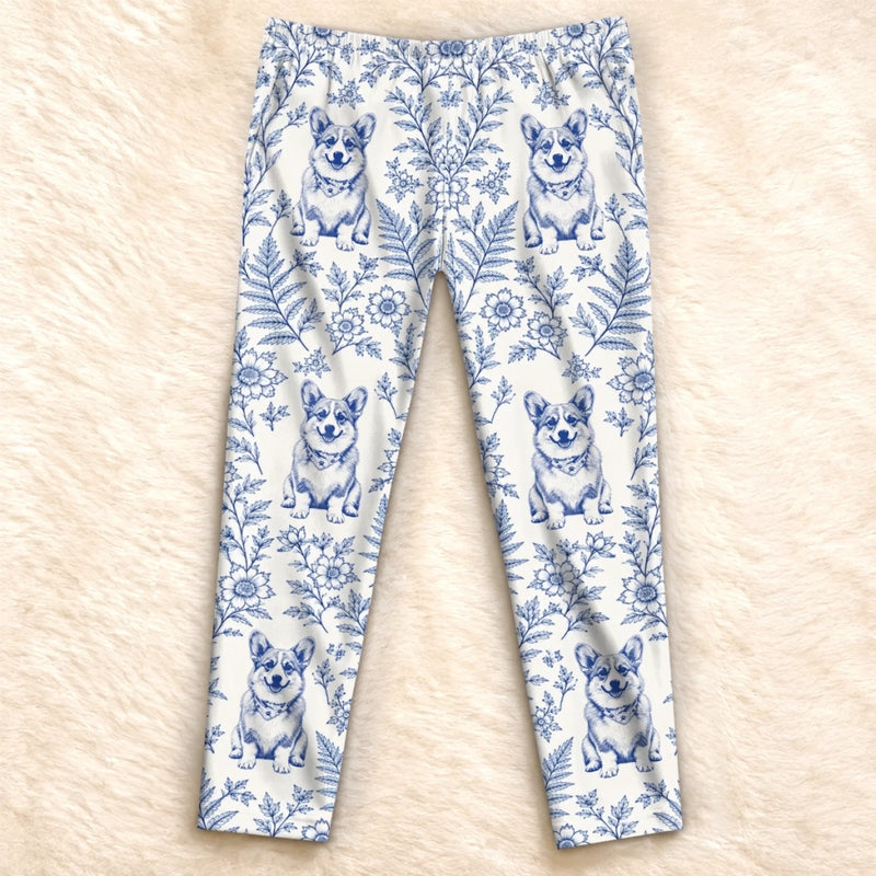 Custom Pet Photo Floral Gifts For Dog And Cat Lovers - Personalized Pajamas Pants