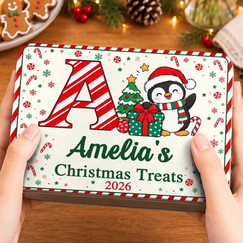 Custom Name Christmas Character Gifts - Personalized Metal Tin
