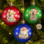 Custom Pet Photo Christmas Gifts For Pet Lovers - Personalized Full Wrap Ball Ornament