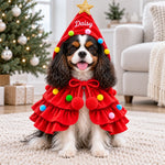 Custom Name Christmas Gifts For Dogs, Cats, Pet Lovers - Personalized Pet Christmas Cape