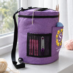 Custom Name Yarn Storage Gifts For Knitters, Women - Personalized Cylindrical Large Yarn Storage Bag